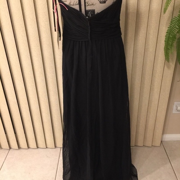 *Clearance* EDEN BRIDAL BLACK CHIFFON PROM/FORMAL GOWN SIZE 10 - Picture 3 of 7